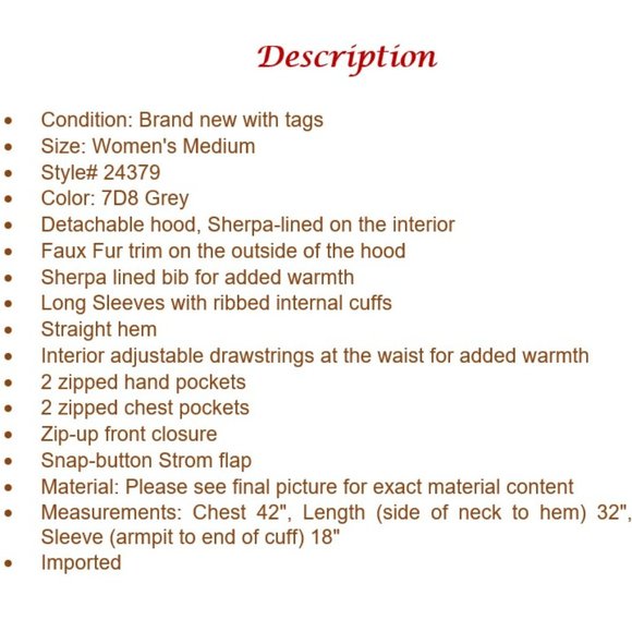 ⛔️SOLD⛔️ LRL Faux Fur Trim Hood Winter Jacket - M - Picture 15 of 15